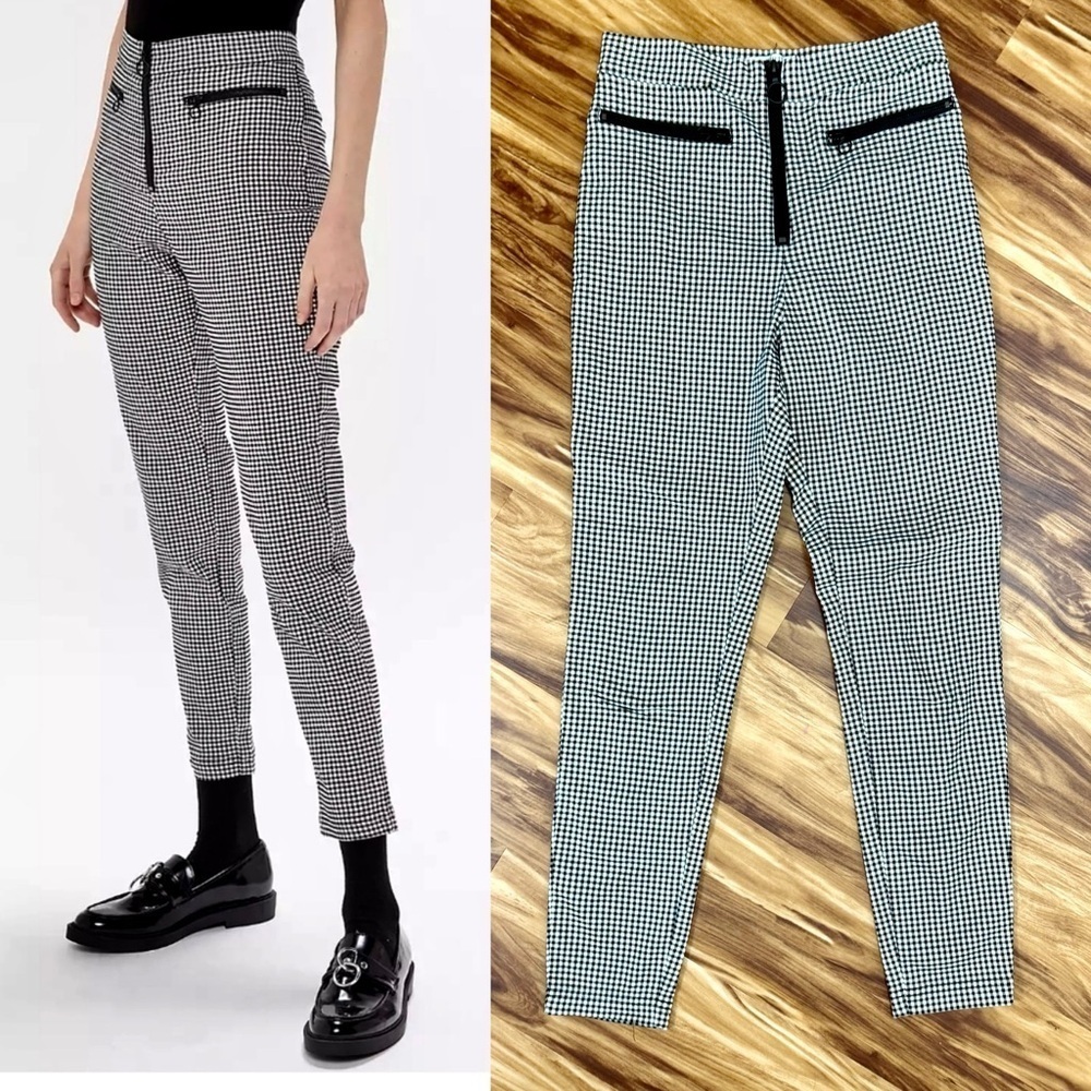 Urban Outfitters Black and White Check Stretch Pants